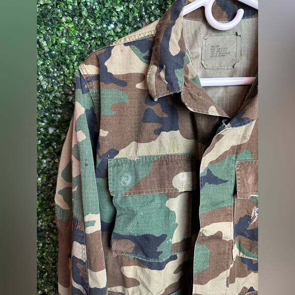 US Army BDU Camo Military Jacket - Small - Picture 4 of 10